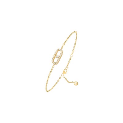 Bracelet Messika Care(s) pavé en or jaune et diamants