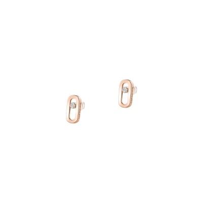Boucles d'oreilles Messika Move Uno en or rose et diamants