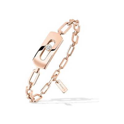 Bracelet chaîne Messika My Move en or rose sans motif centrale