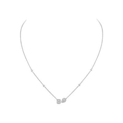 Collier Messika My Twin Toi & Moi en or blanc et diamants