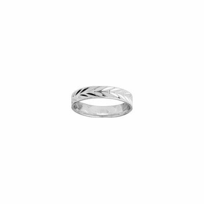 Alliance en or blanc, 4mm