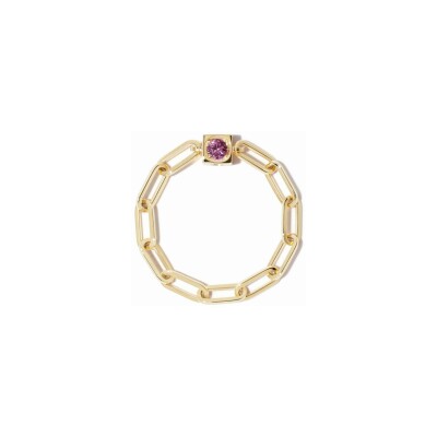 Bague dinh van Le Cube Diamant en or jaune et saphir rose
