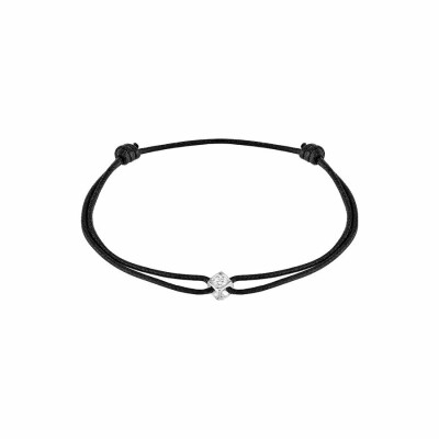 Bracelet sur cordon dinh van Le Cube Diamant en Or blanc et Diamant