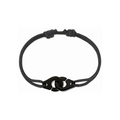 Bracelet sur cordon dinh van Menottes R12 en titane noir