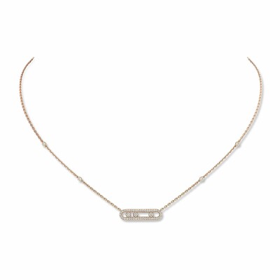 Collier Messika Baby Move Classique pavé en or rose et diamants