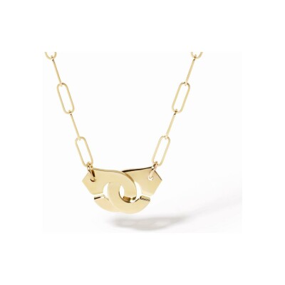 Collier Menottes dinh van en or jaune, moyen modèle, 44cm