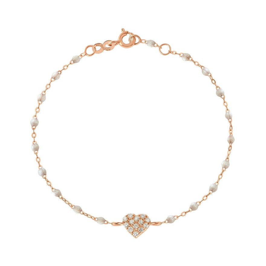 Bracelet Gigi Clozeau In Love en or rose et résine Opale, 17cm