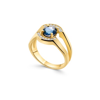 Bague Saphir & Diamants
