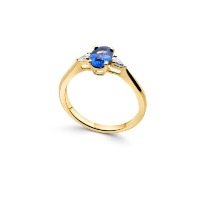 Solitaire Garance Saphir de Ceylan & Diamants