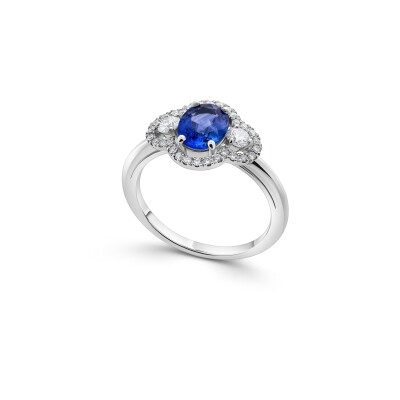 Bague Trèfle Saphir & Diamants