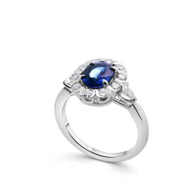Bague Saphir & Diamants