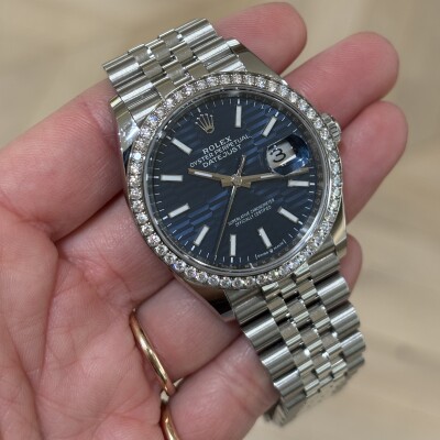 Montre Datejust 36 Bleu Cannelé