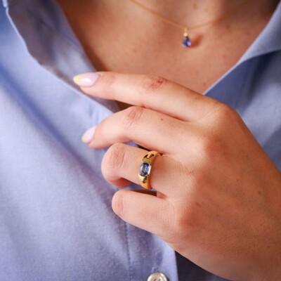Bague Jonc Saphir
