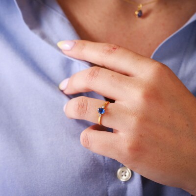 Bague Saphir Ovale & Diamants