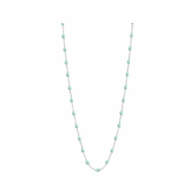 Collier Gigi Clozeau Classique en or blanc et résine jade, 42cm