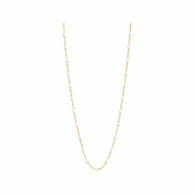 Collier Gigi Clozeau Classique en or jaune et résine blanche, 50cm