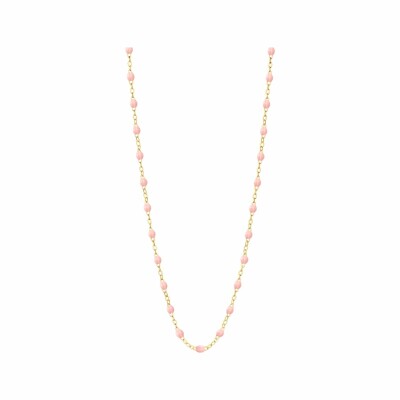 Collier Gigi Clozeau Classique en or jaune et résine rose bébé, 42cm