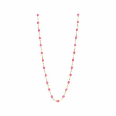Collier Gigi Clozeau Classique en or jaune et résine rose, 42cm