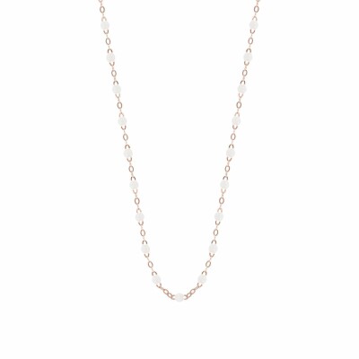 Collier Gigi Clozeau Classique en or rose et résine blanche, 42cm