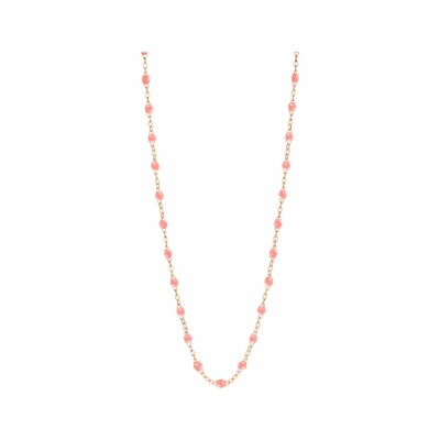 Collier Gigi Clozeau Classique en or rose et résine fushia, 45cm