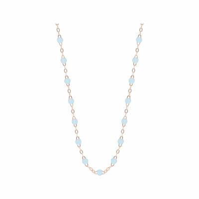 Collier Gigi Clozeau Classique en or rose et résine bleu layette, 50cm