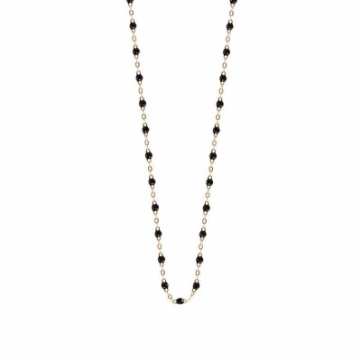 Collier Gigi Clozeau Classique en or rose et résine noire, 60cm