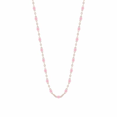 Collier Gigi Clozeau Classique en or rose et résine rose, 42cm