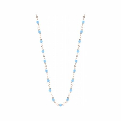 Collier Gigi Clozeau Classique en or rose et résine turquoise, 42cm