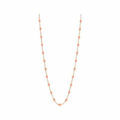 Collier Gigi Clozeau Classique en or rose et résine saumon, 50cm