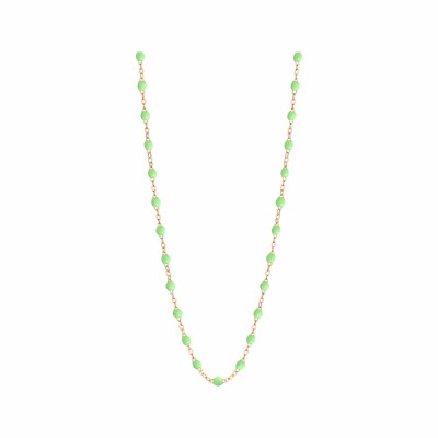 Collier Gigi Clozeau Classique en or rose et résine anis, 42cm