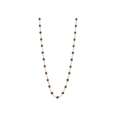 Collier Gigi Clozeau Classique en or rose et résine quartz, 45cm