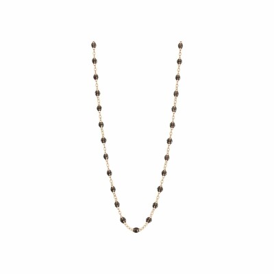 Collier Gigi Clozeau Classique en or rose et résine quartz, 50cm