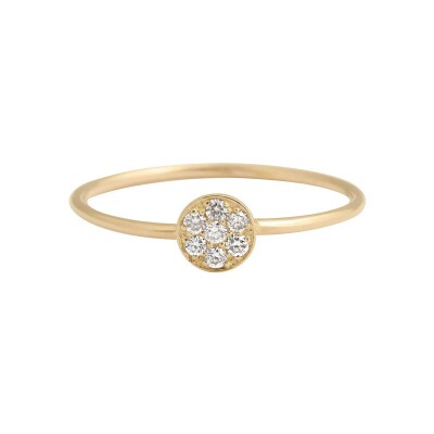 Bague Gigi Clozeau Puce en or jaune et diamants, taille 53