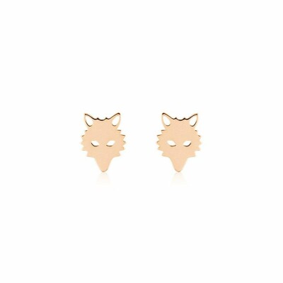 Boucles d'oreilles Ginette NY WOLF en or rose