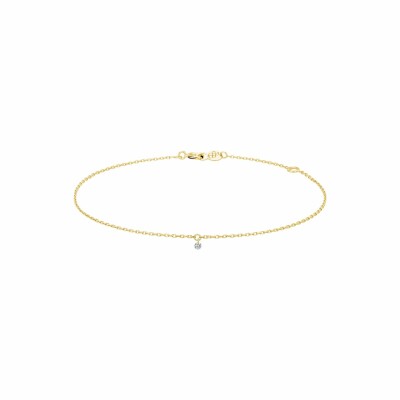 Bracelet La Brune & La Blonde 360° en or jaune et diamant de 0.07ct