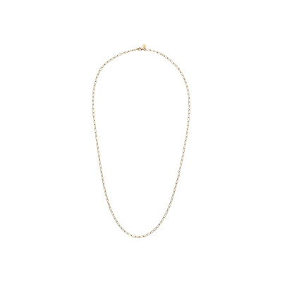 Collier chaîne maille rectangulaire Arthus Bertrand en or jaune poli, 60cm