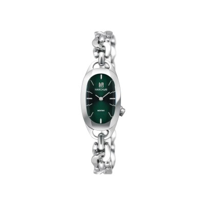 Montre March LA.B OBLONGUE ELECTRIQUE 20 MM - FOREST - Gourmette Acier