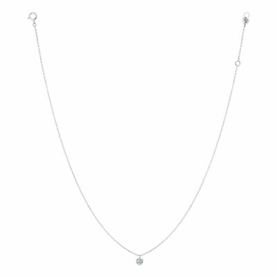 Collier La Brune & La Blonde 360° en or blanc et diamant de 0.10ct