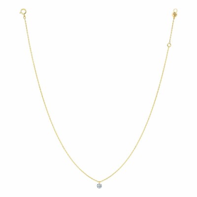 Collier La Brune & La Blonde 360° en or jaune et diamant de 0.10ct