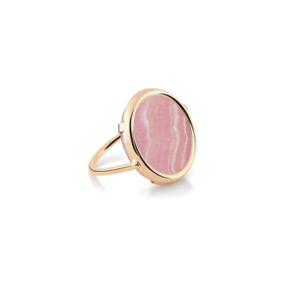 Bague Ginette NY FRENCH KISS en rhodocrosite et or rose