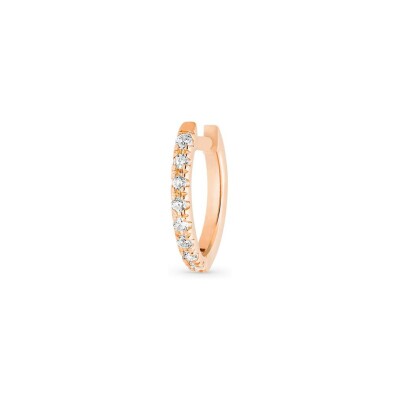 Mono boucle d'oreille créole Ginette NY BE MINE en or rose et diamants