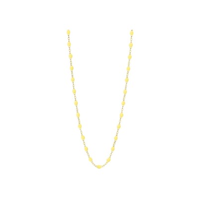 Collier Gigi Clozeau Classique en or jaune et résine mimosa, 42cm