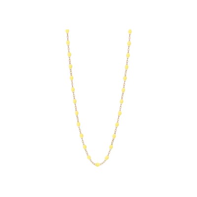 Collier Gigi Clozeau Classique en or rose et résine mimosa, 42cm