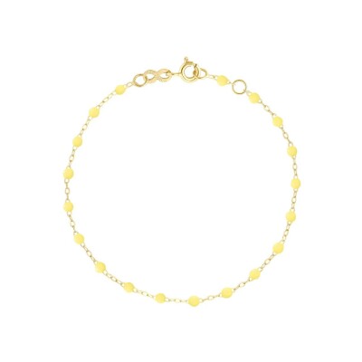 Bracelet Gigi Clozeau Classique en or jaune et résine mimosa, 17cm