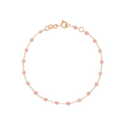 Bracelet cheville Gigi Clozeau Classique en or rose et résine blush, 24cm