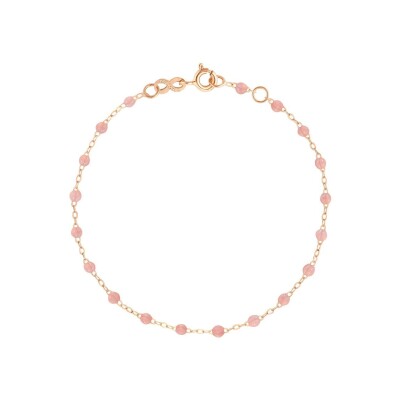Bracelet Gigi Clozeau Classique en or rose et résine blush, taille 17cm