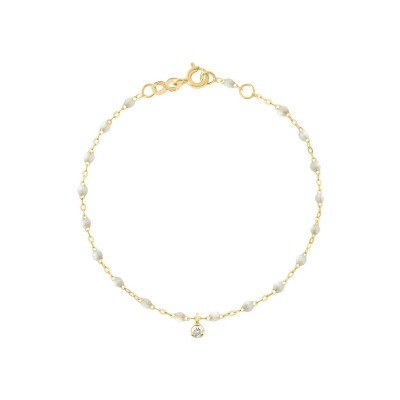Bracelet Gigi Clozeau Gigi Suprême en or jaune, résine opale et diamants, taille 17cm