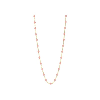 Collier Gigi Clozeau Classique en or jaune et résine blush, taille 42cm
