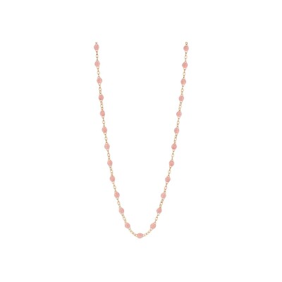 Collier Gigi Clozeau Classique en or rose et résine blush, taille 42cm