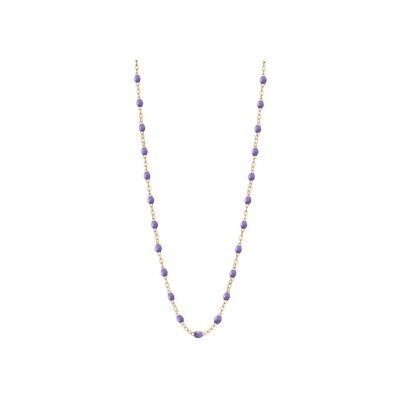 Collier Gigi Clozeau Classique en or rose et résine mauve, 50cm